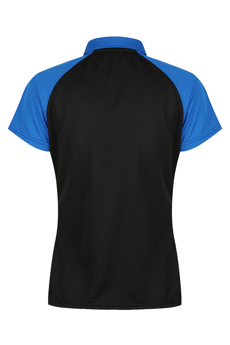 MANLY LADY POLOS - BLACK/ELECTRIC ROYAL