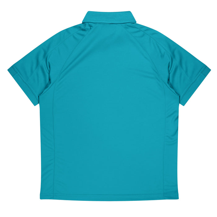FLINDERS MENS POLOS - TEAL/BLACK