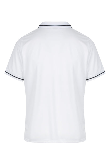 COTTESLOE MENS POLOS - WHITE/NAVY