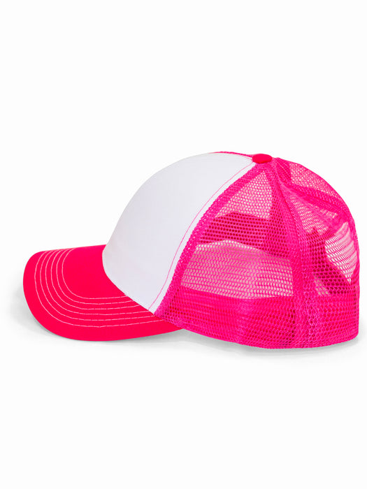 LUTON CAP - WHITE/HOT PINK