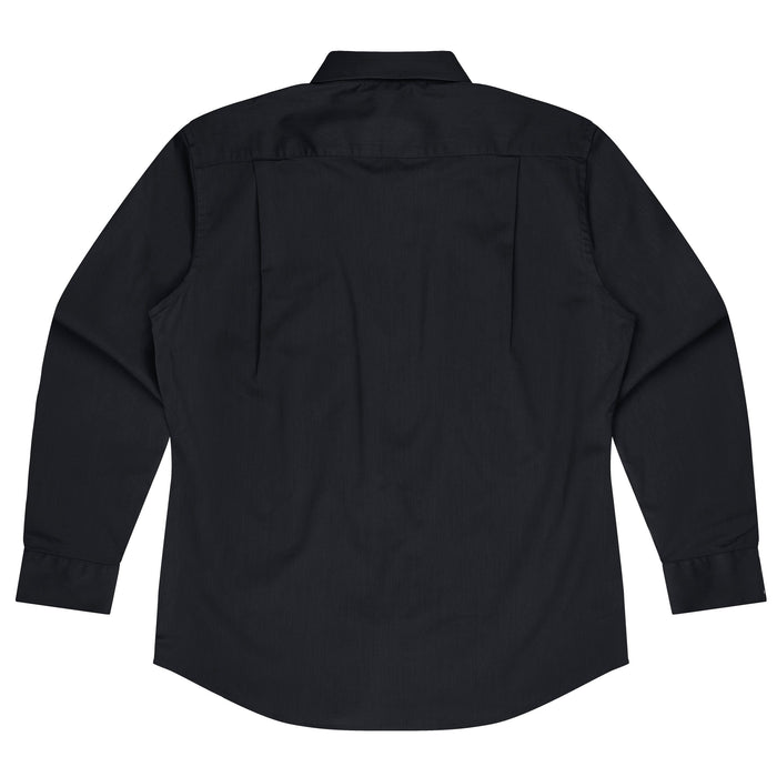 MOSMAN MENS SHIRT LONG SLEEVE - BLACK