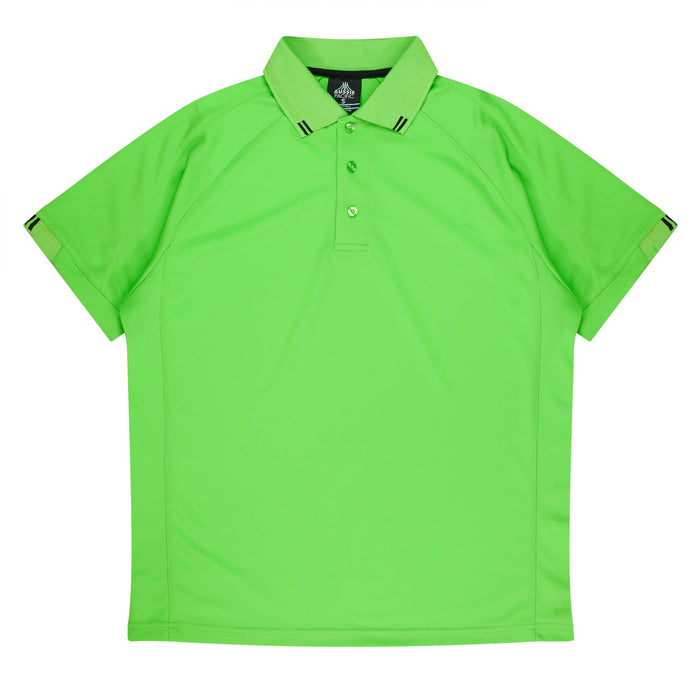 FLINDERS MENS POLOS - APPLE/BLACK