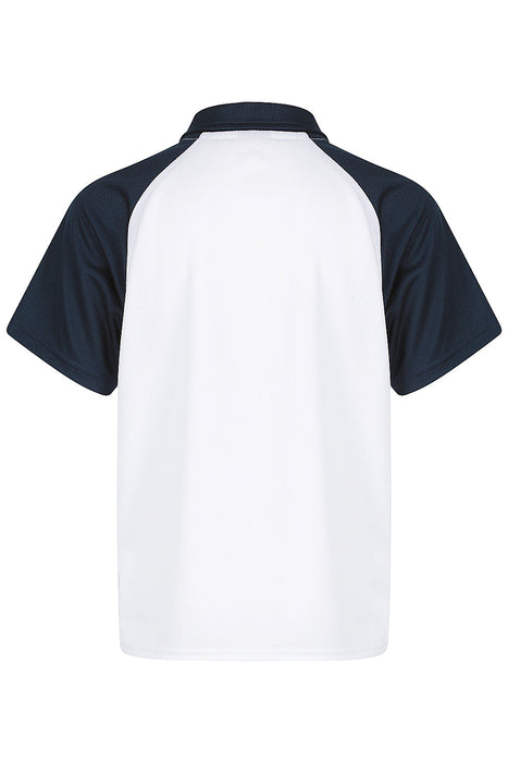 MANLY KIDS POLOS - WHITE/NAVY