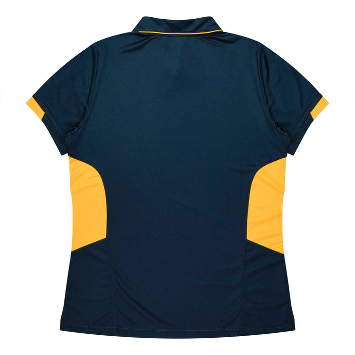 TASMAN LADY POLOS - NAVY/GOLD