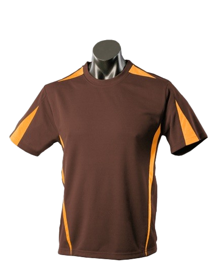 EUREKA MENS TEES - CHOCOLATE/GOLD