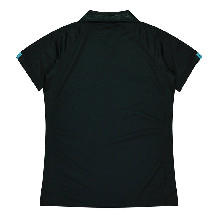 FLINDERS LADY POLOS - BLACK/TEAL