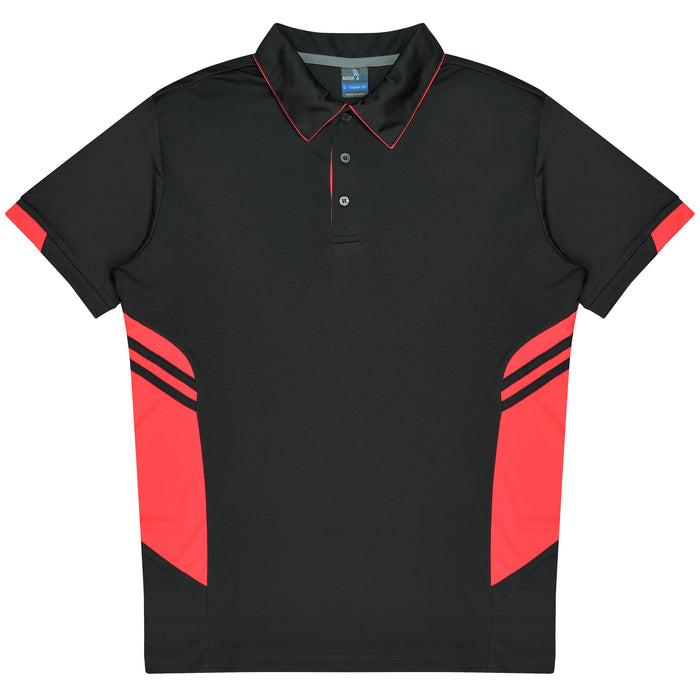 TASMAN KIDS POLOS - SLATE/NEON PINK