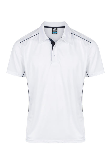 KURANDA MENS POLOS - WHITE/NAVY