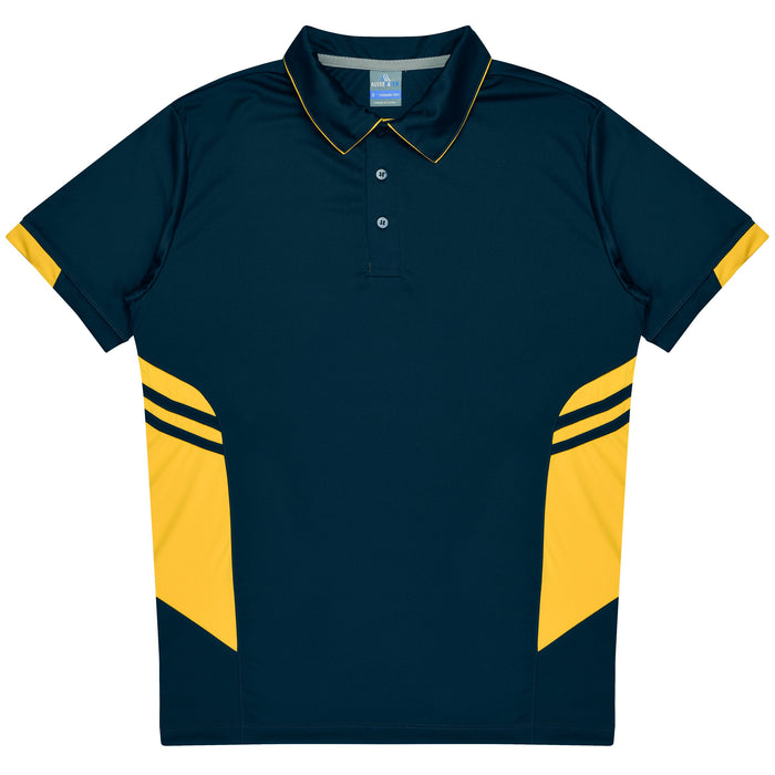 TASMAN KIDS POLOS - NAVY/GOLD