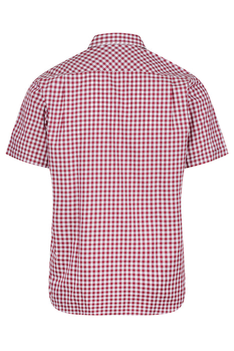 BRIGHTON MENS SHIRT SHORT SLEEVE - CLARET