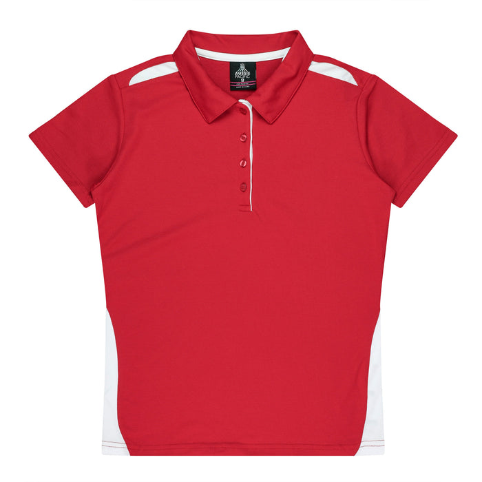PATERSON LADY POLOS - RED/WHITE