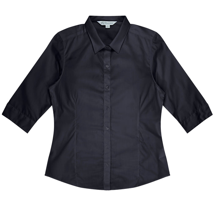 KINGSWOOD LADY SHIRT 3/4 SLEEVE - BLACK