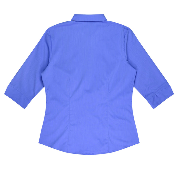 MOSMAN LADY SHIRT 3/4 SLEEVE - MID BLUE