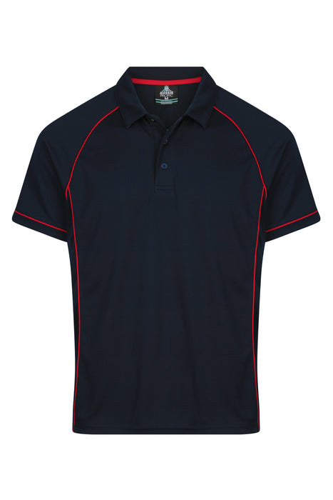 ENDEAVOUR MENS POLOS - NAVY/RED