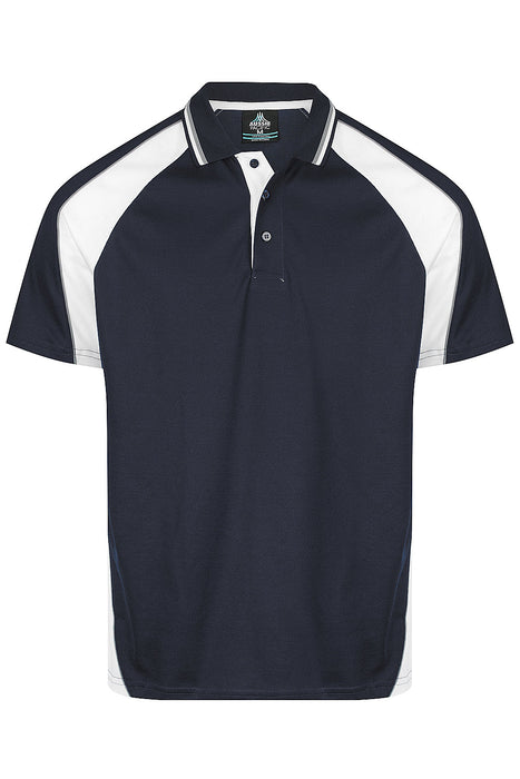 PANORAMA MENS POLOS - NAVY/WHITE/ASHE