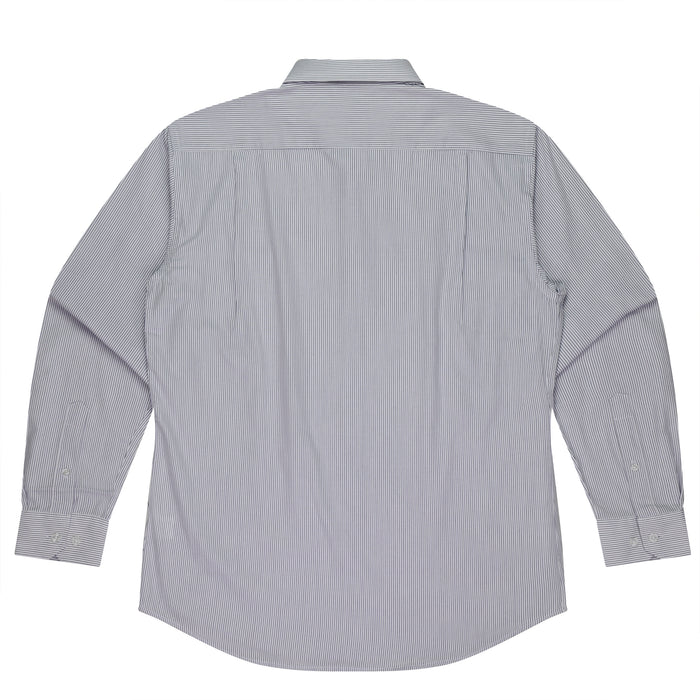 HENLEY HERRENHEMD LANGARM - WEISS/LILA