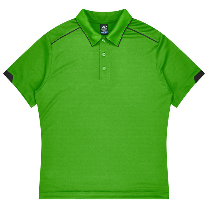 CURRUMBIN KIDS POLOS - KAWA GREEN/BLACK