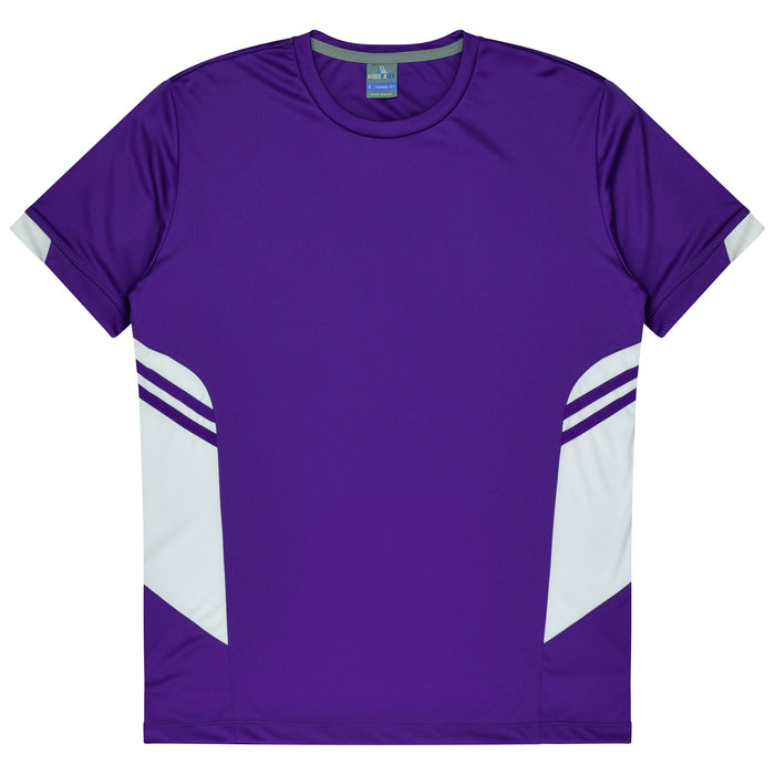 TASMAN MENS TEES - PURPLE/WHITE