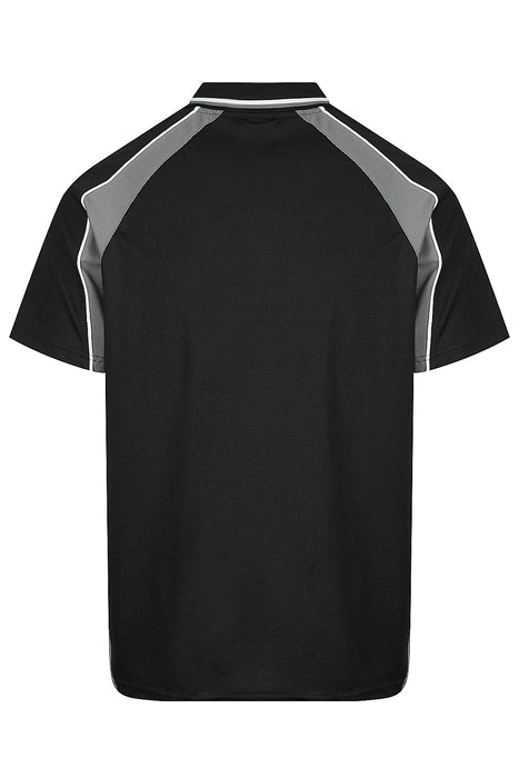 PANORAMA MENS POLOS - BLACK/ASHE/WHITE