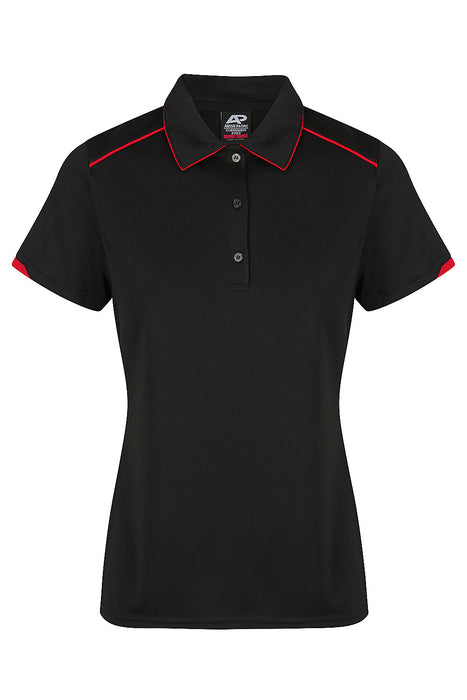 CURRUMBIN LADY POLOS - BLACK/RED