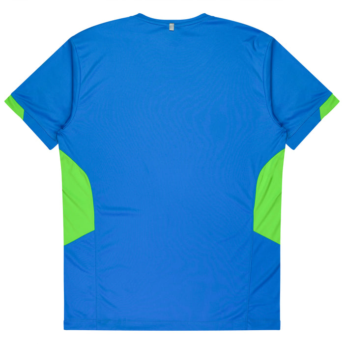 TASMAN HERREN-T-SHIRTS - CYAN/NEONGRÜN