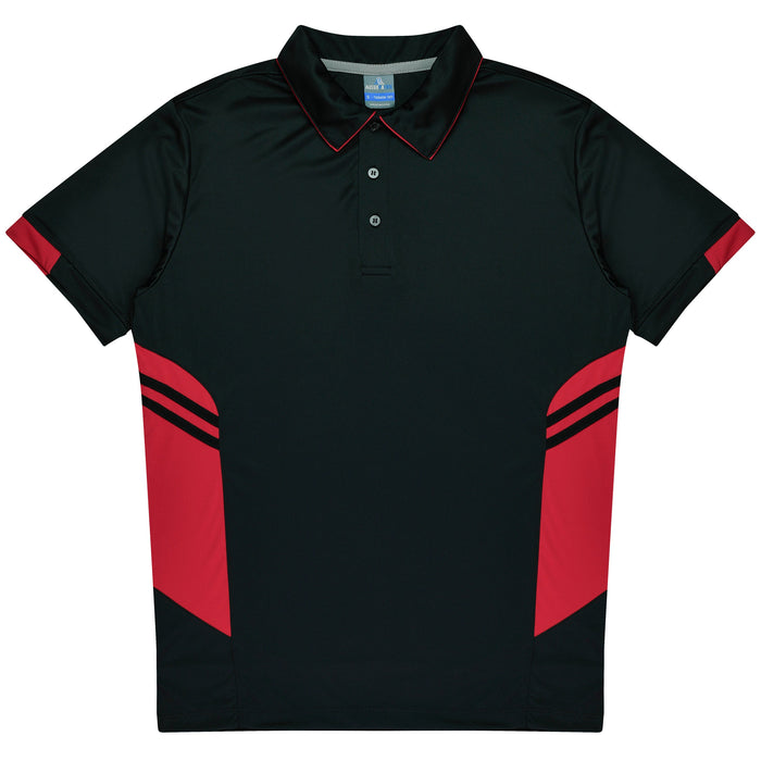 TASMAN KIDS POLOS - BLACK/RED