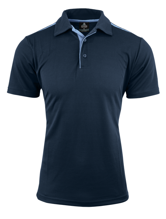 PATERSON MENS POLOS - NAVY/SKY