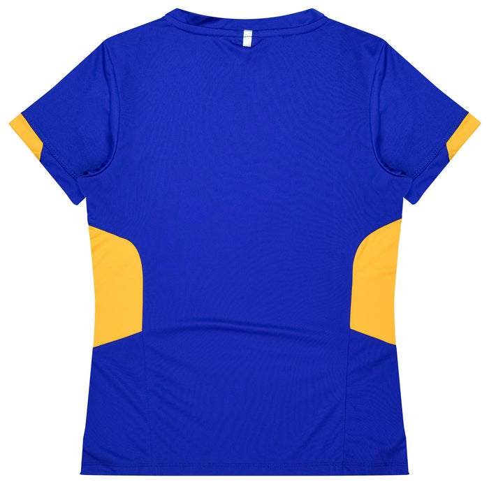 TASMAN LADY TEES - ROYAL/GOLD