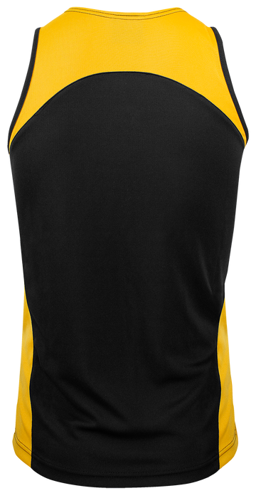 PREMIER MENS SINGLETS - BLACK/GOLD