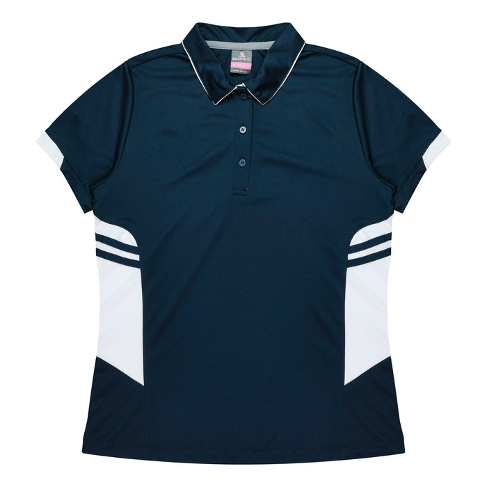 TASMAN LADY POLOS - NAVY/WHITE