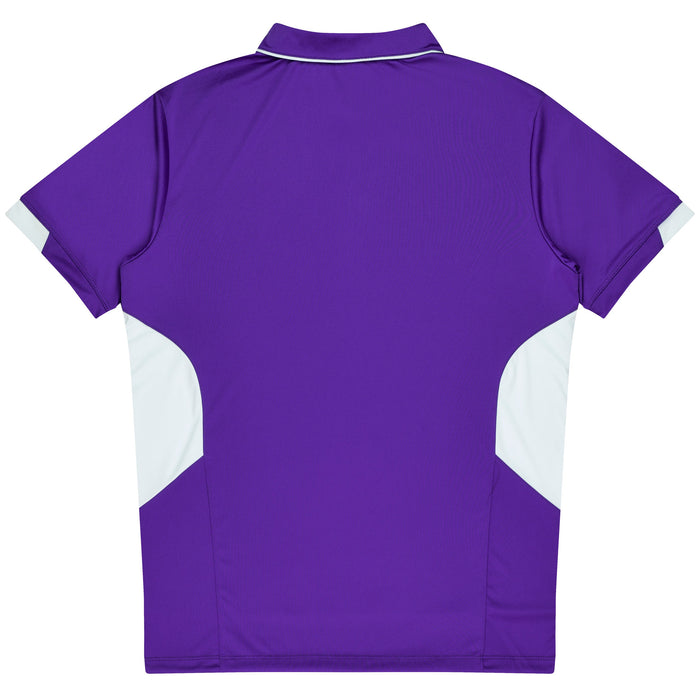 TASMAN KIDS POLOS - PURPLE/WHITE