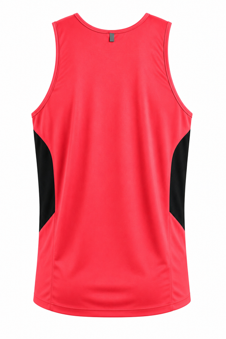 TASMAN HERREN-SINGLETS - NEON PINK/SCHWARZ
