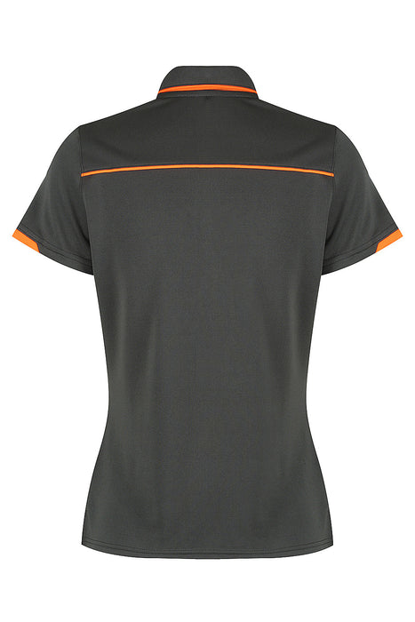 CURRUMBIN LADY POLOS - SLATE/HI VIZ ORANGE