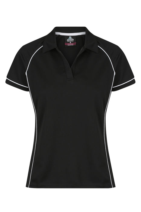 ENDEAVOUR LADY POLOS - BLACK/WHITE
