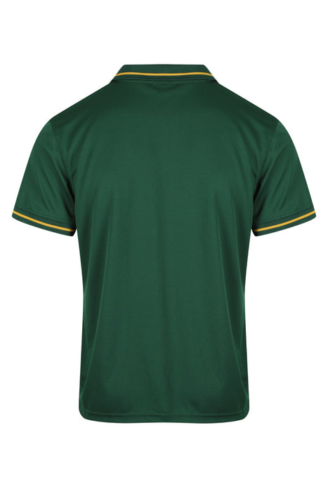 COTTESLOE MENS POLOS - BOTTLE/GOLD
