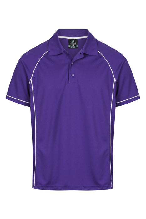 ENDEAVOUR MENS POLOS - PURPLE/WHITE