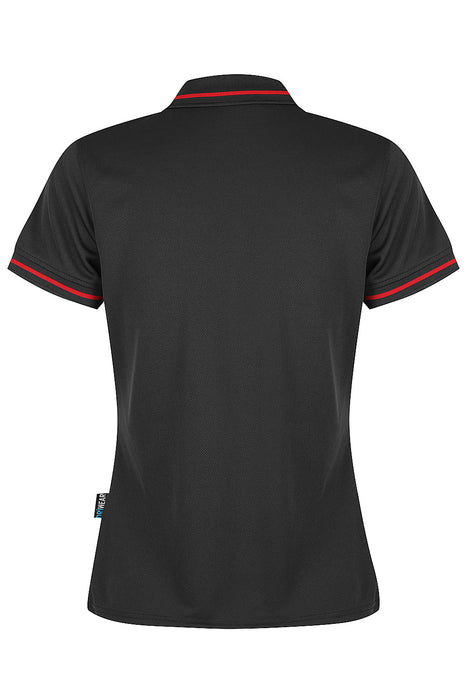 COTTESLOE LADY POLOS - BLACK/RED