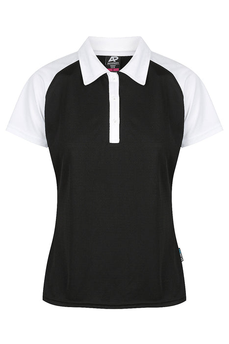 MANLY LADY POLOS - BLACK/WHITE