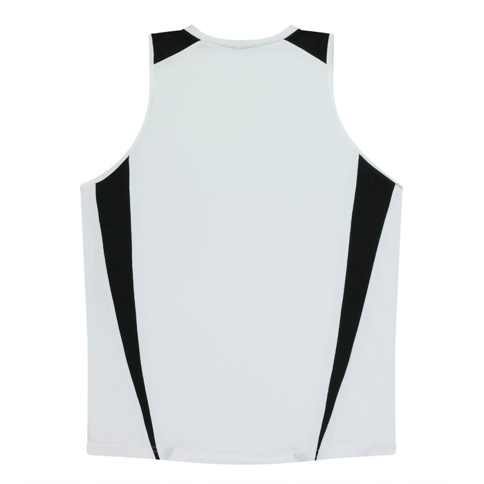 EUREKA LADY SINGLETS - WHITE/BLACK