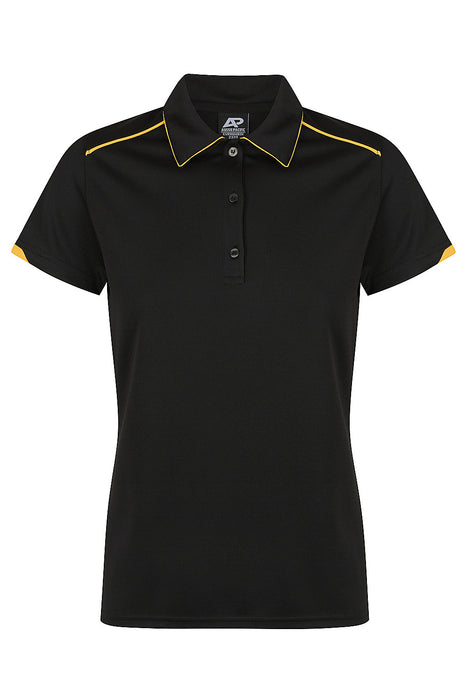 CURRUMBIN LADY POLOS - BLACK/GOLD