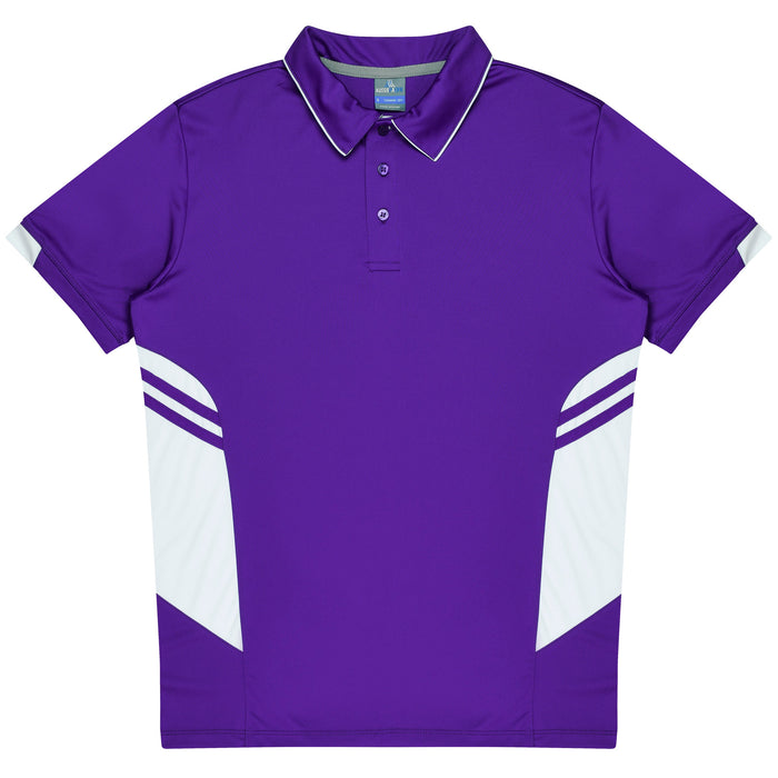 TASMAN KIDS POLOS - PURPLE/WHITE