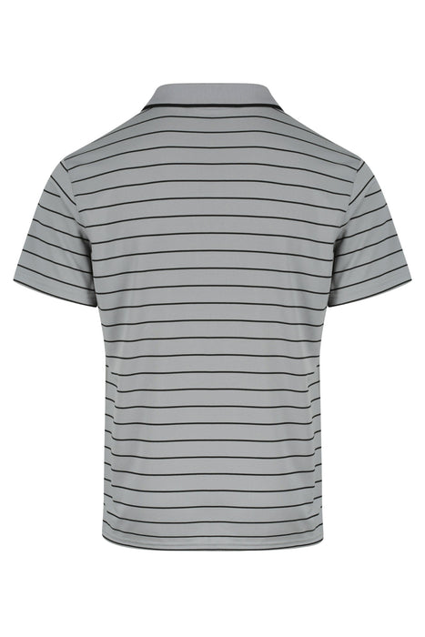 VAUCLUSE MENS POLOS - SILVER/BLACK