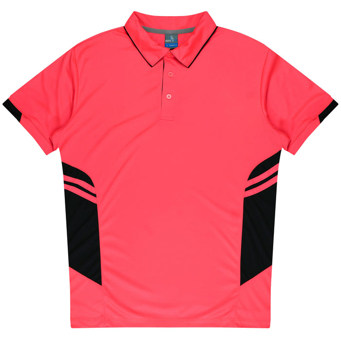 TASMAN KIDS POLOS - NEON PINK/BLACK