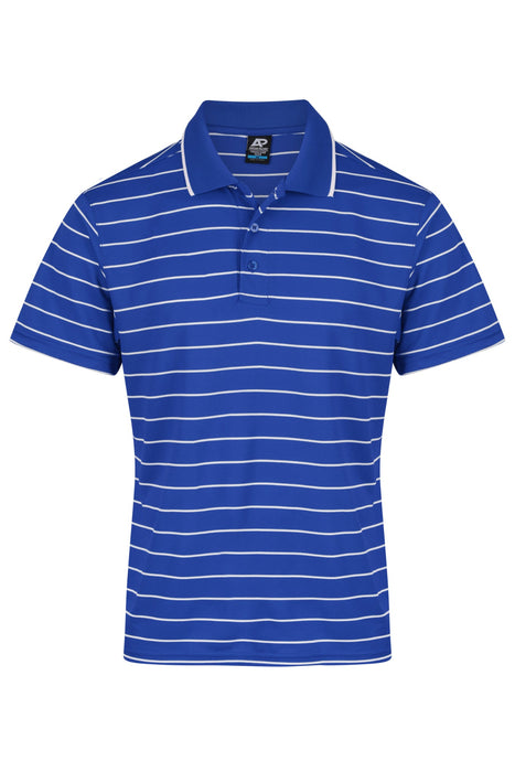 VAUCLUSE MENS POLOS - ROYAL/WHITE