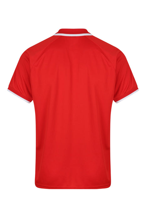 DOUBLE BAY MENS POLOS - RED/WHITE