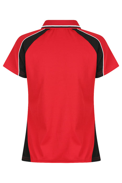 PANORAMA LADY POLOSHIRTS - ROT/SCHWARZ/WEISS