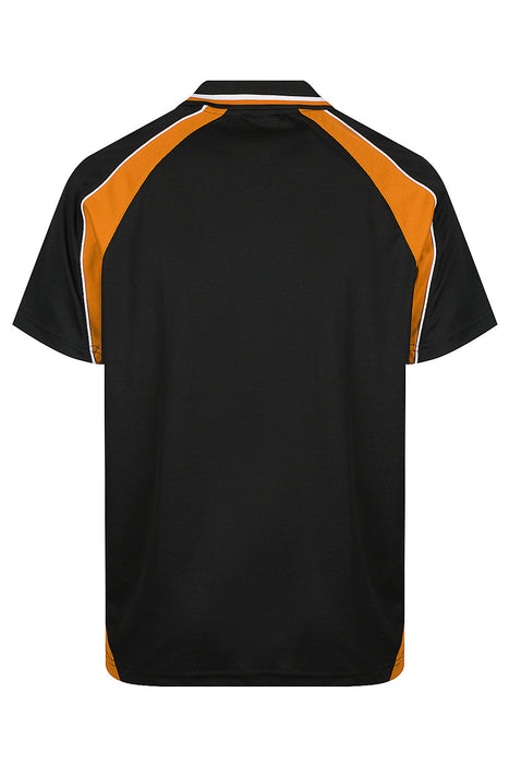 PANORAMA MENS POLOS - BLK/ELEC. ORG/WHT