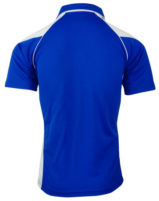 PREMIER MENS POLOS - ROYAL/WHITE