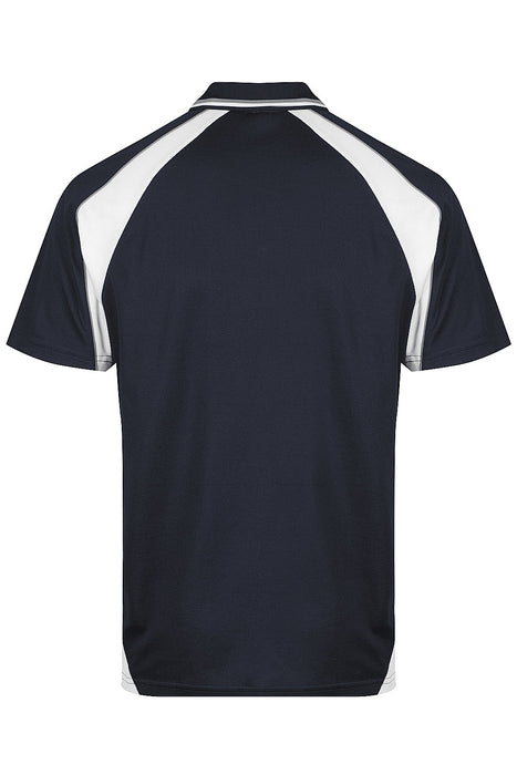 PANORAMA MENS POLOS - NAVY/WHITE/ASHE