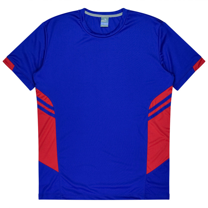 TASMAN MENS TEES - ROYAL/RED